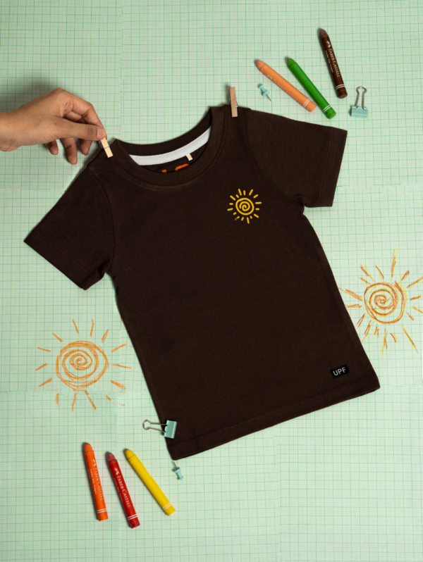 Tiny Sun Chaser-Bird Shirt UPF 50+ organic cotton kids clothing by HQ Saga, toddler sizes