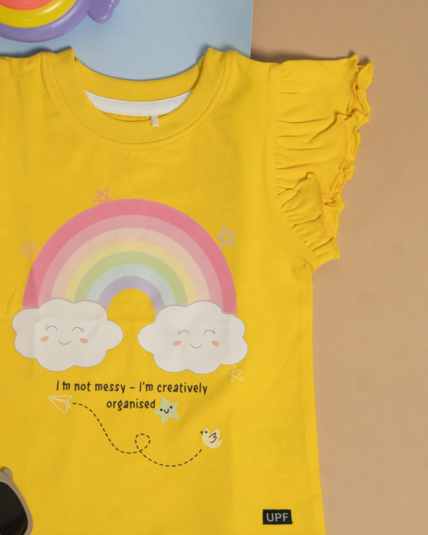 Rainbow Shirt UPF 50+ organic cotton kids clothing by HQ Saga, toddler sizes