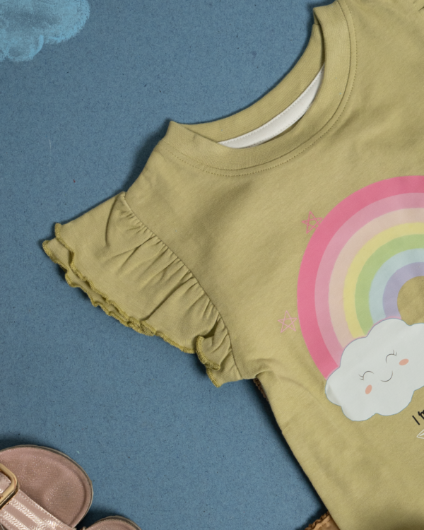 Rainbow Shirt UPF 50+ organic cotton kids clothing by HQ Saga, toddler sizes