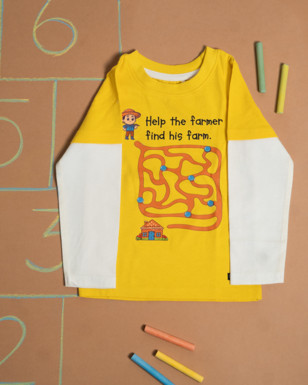 Puzzle Thinker UPF 50+ organic cotton kids clothing by HQ Saga, toddler sizes