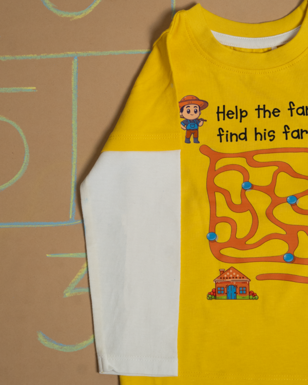 Puzzle Thinker UPF 50+ organic cotton kids clothing by HQ Saga, toddler sizes