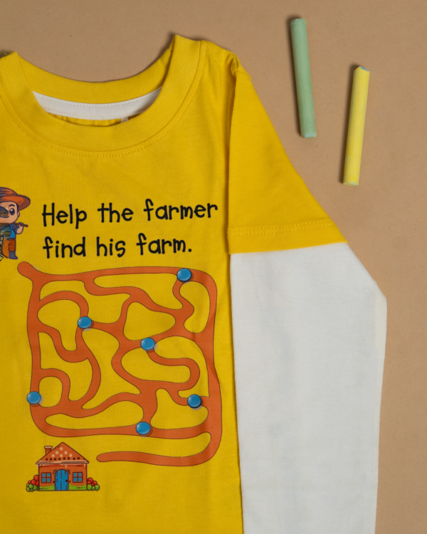 Puzzle Thinker UPF 50+ organic cotton kids clothing by HQ Saga, toddler sizes