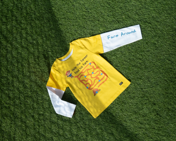 Puzzle Thinker UPF 50+ organic cotton kids clothing by HQ Saga, toddler sizes